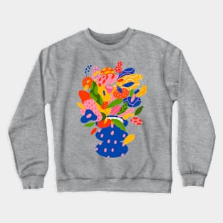 Vase With Flower Hand Drawn Crewneck Sweatshirt